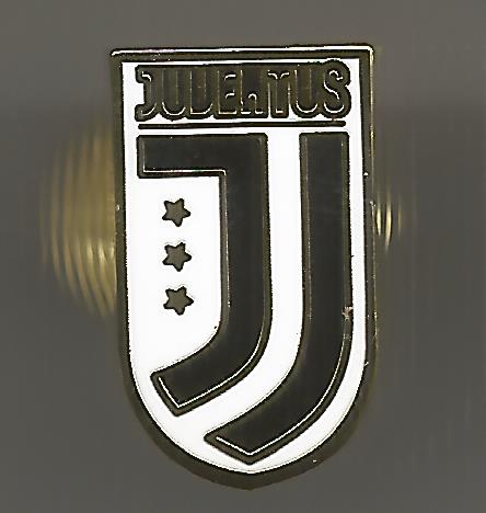 Badge Juventus new white 3 stars gold
